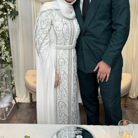 White Beaded Kaftan - Picture 2 of 4